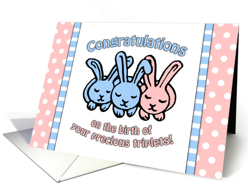 Congratulations on the Birth of Your Triplets Cute Bunny... (1079822)