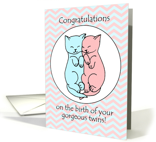 Congratulations on the Birth of Your Twins with Cute... (1079830)