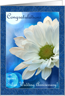 Congratulations on Your Silver Wedding Anniversary with White Daisy card