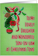 Merry Christmas to My Daughter & Son-in-law with Holly Berries card