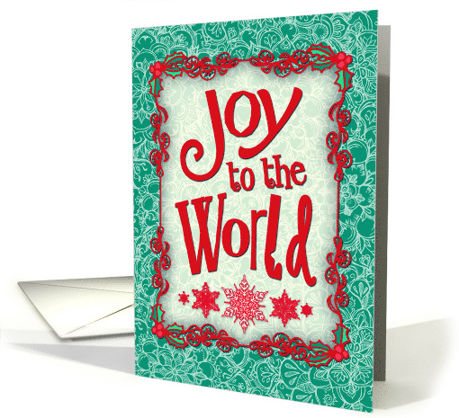 Joy to the World Christmas Typography for Sister & Husband card