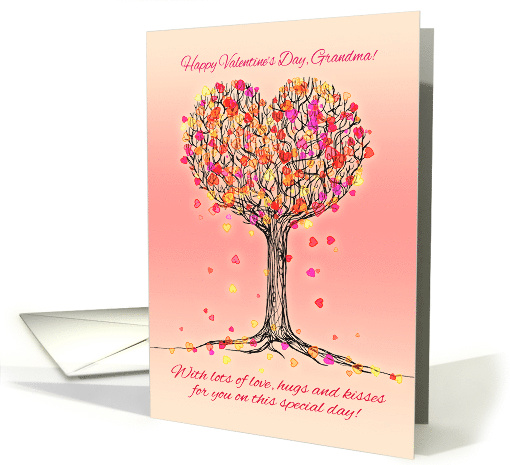 Happy Valentine's Day for Grandma with Cute Heart Tree... (1232742)