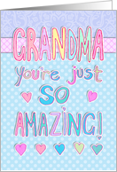 Happy Mother’s Day Grandma You’re Amazing with Pastel Typography card