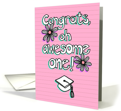 Graduation Congratulations Oh Awesome One Cute Typography... (1282466)