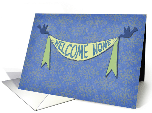 Welcome Home Little Birds with Ribbon Banner and Pattern... (961441)