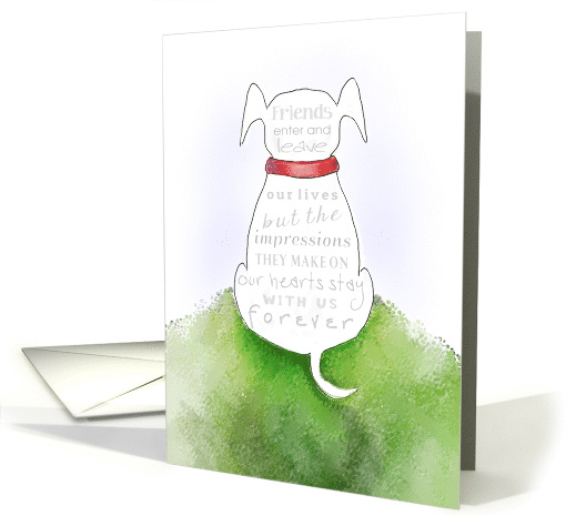 Dog Sympathy - Impressions on our Hearts Stay with us Forever card