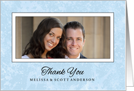 Light Blue Custom Photo Thank You Card