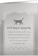 Cat Sympathy Sadly Missed Along Life’s Way Card