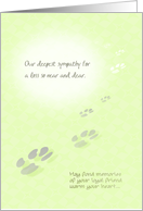 Deepest Sympathy for Loss of Pet - May Fond Memories Warm Your Heart card