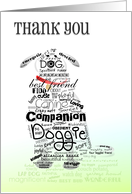 Dog Thank You - words to describe our dog card