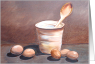Still Life - Vase, Spoon, Eggs card