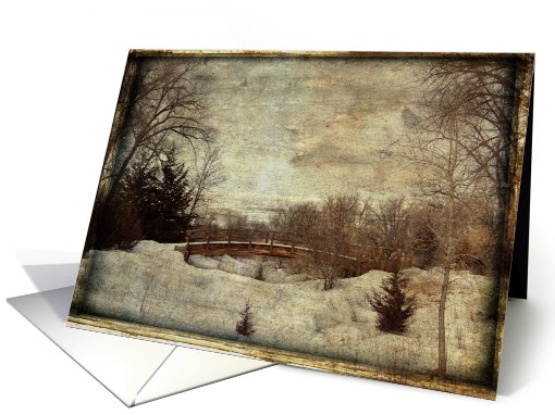 Winter Snow Scene, blank inside, note card (716437)