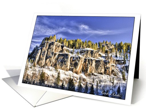 Spearfish Canyon, SD in Winter - All occasion note card (766498)