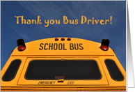 Thank you School Bus Driver, Yellow School Bus card