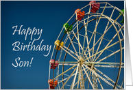Ferris Wheel Carnival Colorful Fun Happy Birthday Son card