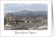 Barcelona Spain Sagrada Familia Church Tourist Destination card