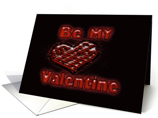 Be My Valentine Lighted Neon Look Heart card (757045)