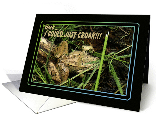 Belated Birthday I Could Just Croak Frog Humor card (844175)