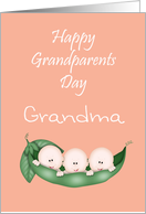 Happy Grandparents Day Grandma, triplets card