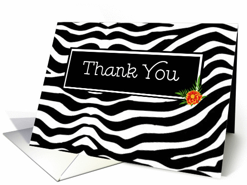 Thank You Zebra Print card (1146682)