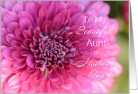 Beautiful Aunt on Mother’s Day, Dahlia card