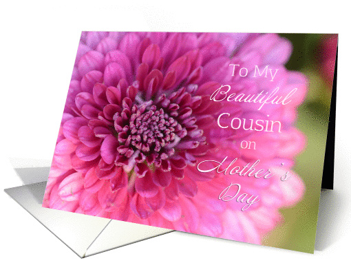 Beautiful Cousin on Mother's Day, Dahlia card (1239680)