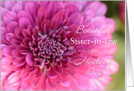 Beautiful Sister-in-law on Mother’s Day, Dahlia card