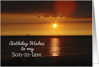 Son-in-law Birthday, Sunset card