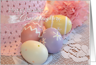 Happy Easter Granddaughter, Colored Eggs card