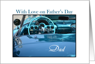 Father’s Day Dad, Blue Car on white card