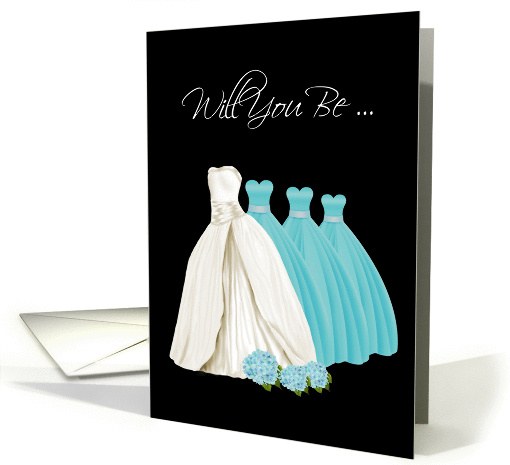 Will You Be My Bridesmaid Turquoise, Invitation card (1326146)
