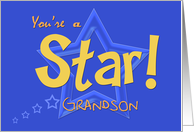 Grandson, You’re a Star, Good Grades card