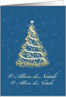 Italian Blue and Gold Christmas Tree card