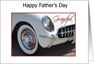 Father’s Day Grandpa, White Car card