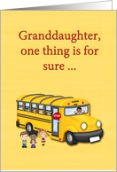 Granddaughter 4th Grade, Back To School card