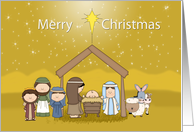 Merry Christmas with Nativity Scene card