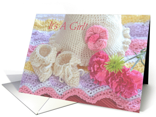 It's A Girl Announcement card (778880)