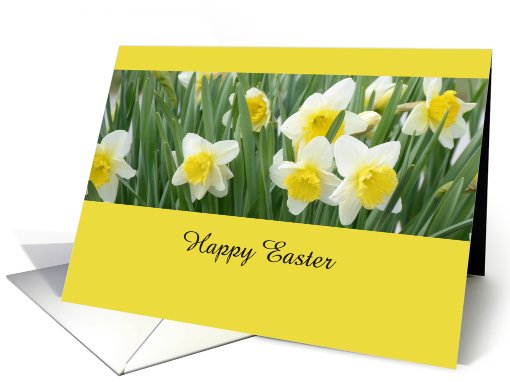 Daffodils, Happy Easter card (802479)