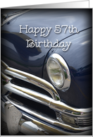 Happy 57th Birthday, Vintage Car card