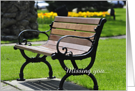 Missing you..., park bench card