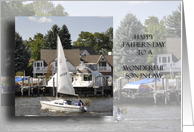 Happy Father’s Day to a wonderful son-in-law, sailboat shadowed card