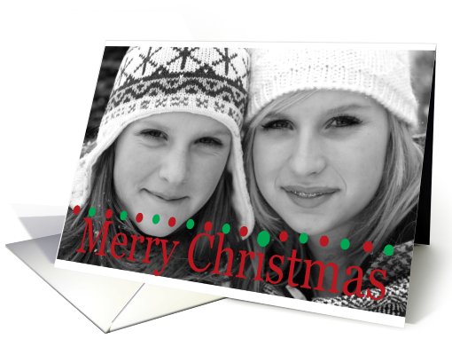 Merry Christmas Dots, Photo card (853331)