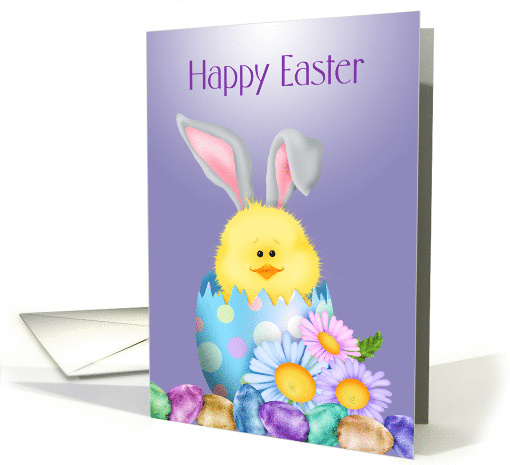 Happy Easter Chick-Bunny, chick-bunny in egg card (907767)