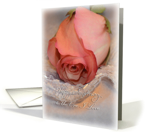 Happy Anniversary to the One I Love, pink rose card (928517)