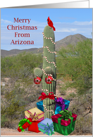 Merry Christmas From Arizona, Christmas cactus, our home to yours card