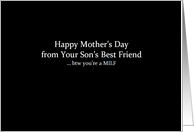 Simply Black - Happy Mother’s Day from Your Son’s Best Friend, MILF card