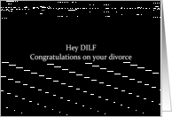 Simply Black - DILF congratulations on your divorce card