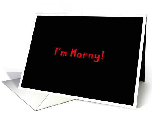 simply black - I'm horny! card (729384)