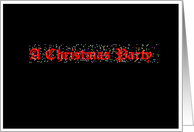 simply black - a christmas party Invitation card