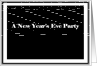 simply black - a new year’s eve party invitation card